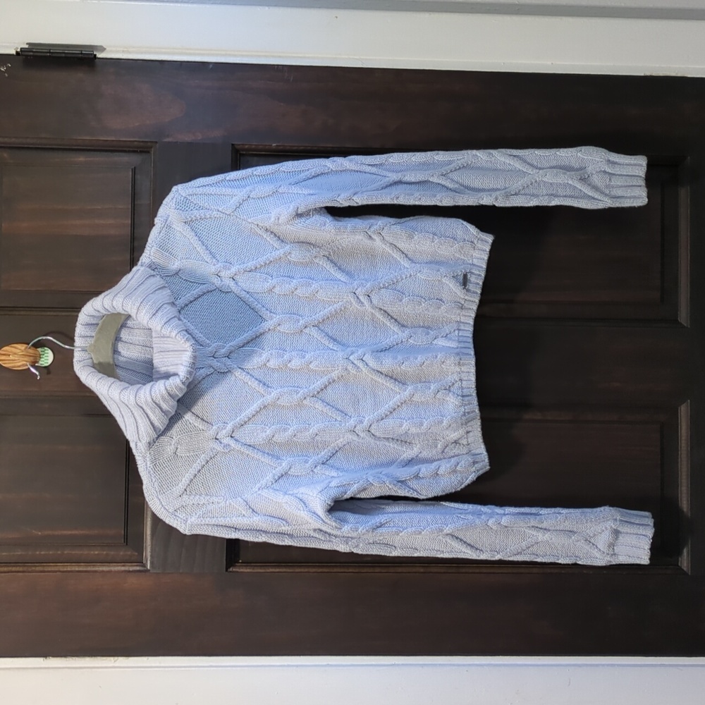 Hollister Cropped Cable Knit Sweater
